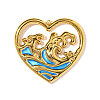 304 Stainless Steel Enamel Big Pendants STAS-OY003-30G-3