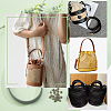   PU Leather Bag Straps with Rivet & PU Leather Bottom for Knitting Bag FIND-PH0004-75-4