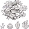 16Pcs 4 Style 304 Stainless Steel Pendants STAS-UN0024-64-1