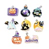 Halloween Electroplate Opaque Resin Pendants RESI-H040-02C-P-1
