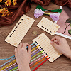 1 Set Rectangle Wooden Yarn Thread Winding Plate DIY-BC0013-85-3
