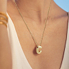 1pc Brass Chain with Alloy Letter Pendants Necklaces NJEW-LP0001-41C-G-4