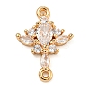 Brass Pave Clear Cubic Zirconia Connector Charms LS-ZIRC-U004-02G-02-1