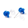 Knot Shape Resin Stud Earrings Set EJEW-D278-17S-01-3
