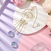 Brass Butterfly Eye Pendant Decoration HJEW-TA00225-2