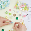 46Pcs 25 Colors Acrylic with ABS Plastic Imitation Pearl with Resin  Round Beads OACR-DC0001-25-3