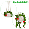 Woolen Yarn Crochet Plant Basket Hanging Decorations FIND-WH0152-161B-3