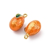304 Stainless Steel Enamel Pendants STAS-B085-40G-03-2