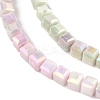 Electroplate Opaque Glass Beads Strands EGLA-U004-02B-3
