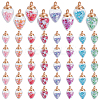 64Pcs 8 Colors Glass Pendants GGLA-GA0001-07A-1