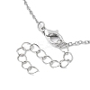 Stainless Steel and Glass Pendant Necklaces NJEW-JN04701-8