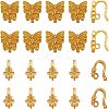 20Pcs 2 Style Rack Plating Brass S Hook Clasps KK-FH0003-91-1