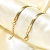 Ion Plating(IP) Unisex 304 Stainless Steel Herringbone Chain Bracelets BJEW-O177-01A-G-5
