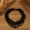 Bohemian Style Glass Bead Multi-layer Necklaces for Daily Wear and Gifting BA8447-3-1