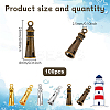 120Pcs 3 Colors Tibetan Style Alloy Pendants FIND-GO0003-17-2