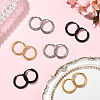 18Pcs 3 Colors 303 Stainless Steel Twist Hoop Earrings for Women EJEW-SC0001-81B-5