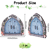 Wooden Fairy Door Sculpture DIY-WH0430-364-2