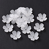 200Pcs 5-Petal Transparent Acrylic Bead Caps SACR-SP0001-45-7