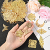 112Pcs 14 Styles Iron & Alloy Filigree Chandelier Component Links FIND-SC0017-06-4