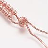 Brass Bead Chain Necklace Making NJEW-F151-01RG-2