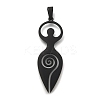 Ion Plating(IP) 304 Stainless Steel Pendants STAS-O005-06B-1