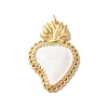 Rack Plating Brass Enamel Pendants KK-G504-25B-01-1