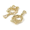 Brass Micro Pave Cubic Zirconia Pendants LS-KK-C107-03G-2
