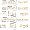   10 Sets 5 Style Brass Hook and S-Hook Clasps KK-PH0003-69-3