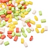4 Colors Christmas 2-Hole Baking Paint Glass Seed Beads SEED-X0058-08-1
