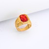 Alloy Rhinestone Finger Rings for Men FS-WG512DB-11-1