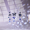 AHADEMAKER 3Pcs 3 Style Evil Eye Pendant Decorations HJEW-GA0001-26-5