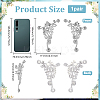 2Pcs 2 Styles Flower Alloy Rhinestone Ornament Accessories DIY-FG0008-05B-2