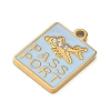 304 Stainless Steel Enamel Pendants STAS-I369-08G-02-2