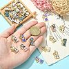 40Pcs 8 Colors Alloy Enamel Pendants ENAM-CJ0001-79-4