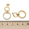 304 Stainless Steel Polymer Clay Ring Stud Earrings EJEW-V004-04G-5