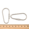 Non-Tarnish 304 Stainless Steel Screw Carabiner Lock Charms LS-STAS-C092-06P-3