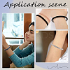 2Pcs 2 Styles C-Shaped 201 Stainless Steel Grooved Cuff Bangles STAS-SC0008-02-5