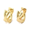 Rack Plating Brass Criss Cross Hoop Earrings for Women X-EJEW-B014-15G-3