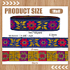 Ethnic Style Floral Pattern Embroidery Polyester Ribbons OCOR-WH0104-04A-2