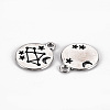 Tibetan Style Alloy Pendants X-TIBE-N010-64AS-RS-3