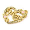 Ion Plating(IP) Real 18K Gold Plated 304 Stainless Steel Rhinestone Pendants STAS-P341-13G-01-2