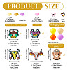 101Pcs Cattle Theme Silicone Focal Beads SIL-TA0002-60-4