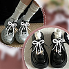 10Pcs Bowknot ABS Plastic Imitation Pearl & Alloy Shoe Charms HJEW-HY00047-5