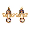 304 Stainless Steel Rhinestone Pendants STAS-U061-17G-1