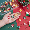 30Pcs 3 Colors Opaque Acrylic Bead with Iron Ornament Hooks HJEW-PH02216-3