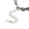 Natural Moss Agate & Pearl & Cubic Zirconia Tree of Life Pendant Necklace NJEW-JN04335-02-4