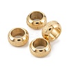 Ion Plating(IP) Frosted 201 Stainless Steel European Beads LS-STAS-B020-13G-1