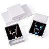 5Pcs Rhombus Textured Cardboard Jewelry Packing Boxes with Sponge Inside CBOX-TA0001-18A-1