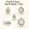 5Pcs 5 Styles Wood Embroidery Hoop DIY-CP0012-43C-2
