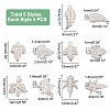 20Pcs 5 Style 201 Stainless Steel Pendants STAS-UN0030-22-5